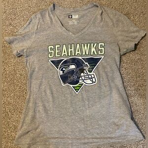 Light Gray Seattle Seahawks V-Neck Top